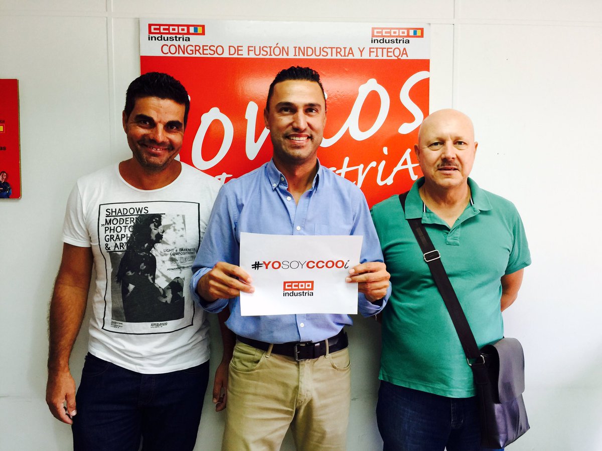 Carlos Quintana, Jeronimo Rodrguez y Manuel Canosa, de CCOO en Endesa Canarias